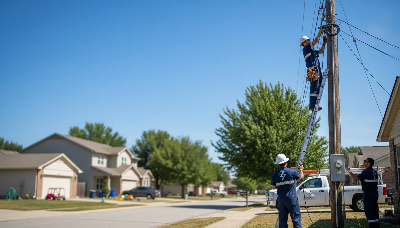 Residential electrician providing installation services in Grubbs, AR